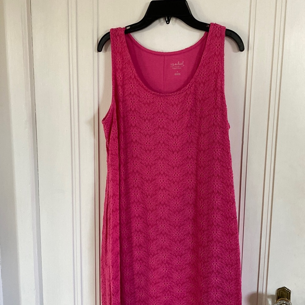Isabel Maternity hot pink dress